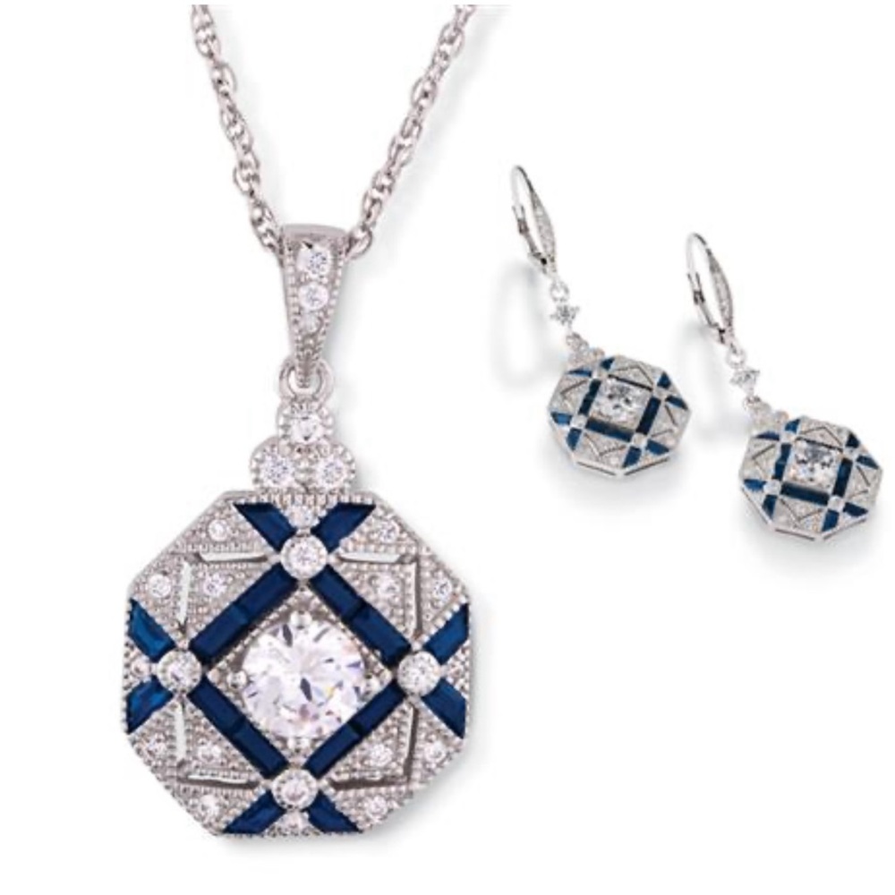 Art Deci Resurgence pendent and earring set. Chain not included.